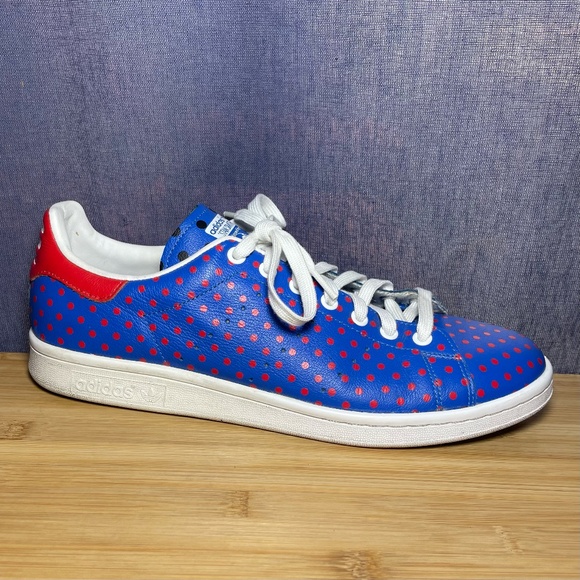 Adidas Stan Smith Pharrell Williams Trainers Mens Sz 12 Blue & Red Polka Dot main image 10
